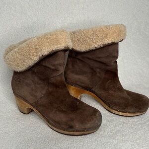 UGG Lynnea Suede Studded Clog Boots